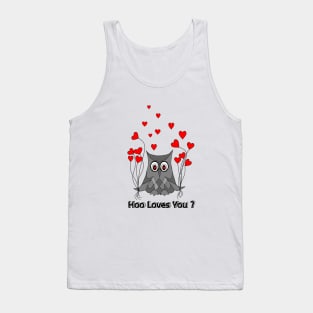 VALENTINES Day Owl Tank Top